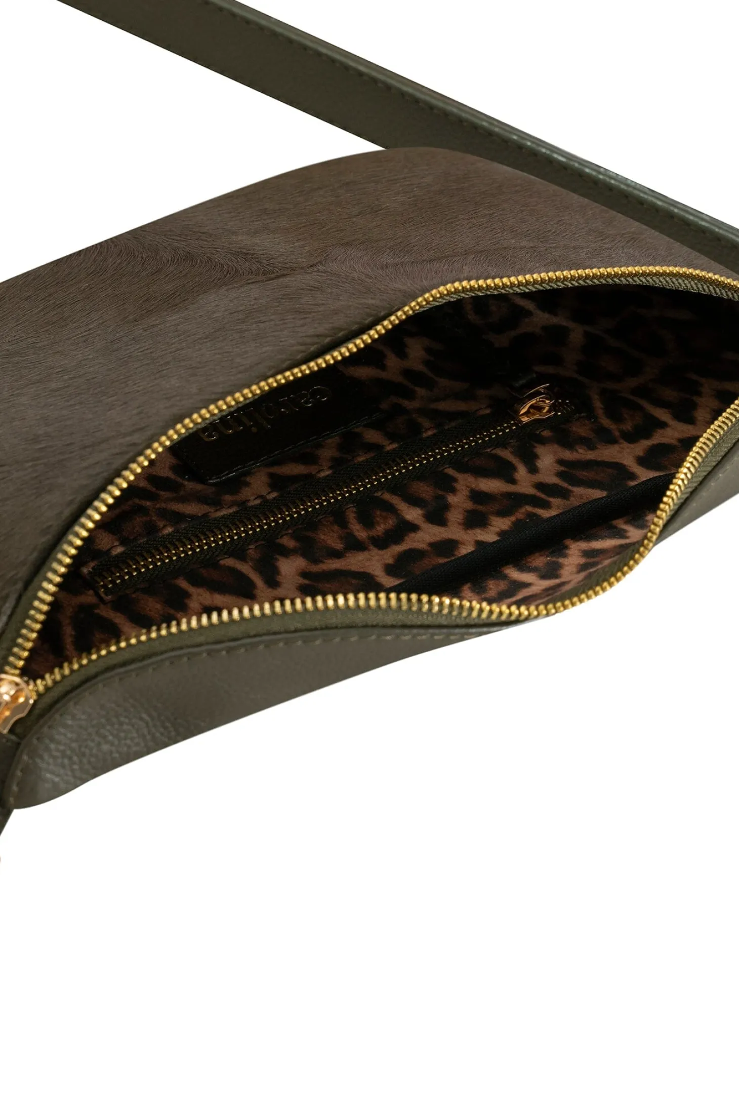 Discount Carolina Ramona Leather Handbag Olive Cowhide