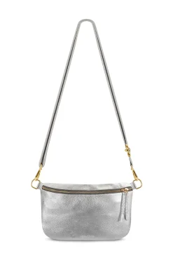 Cheap Carolina Ramona Leather Handbag Silver