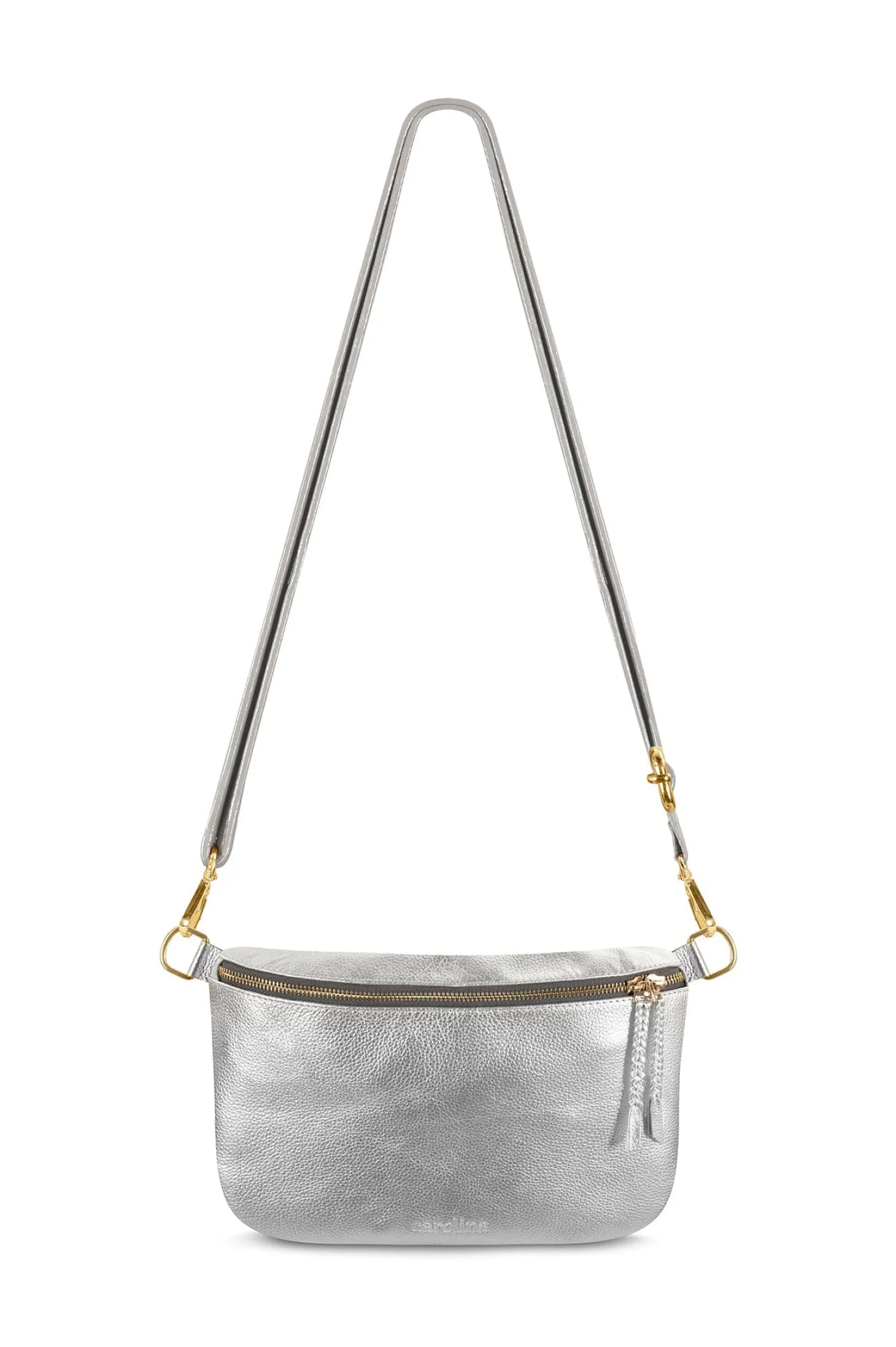 Cheap Carolina Ramona Leather Handbag Silver