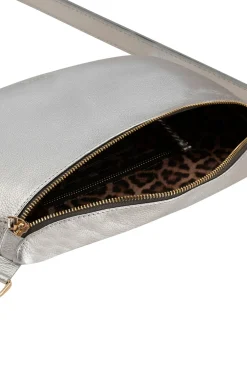 Cheap Carolina Ramona Leather Handbag Silver