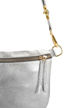 Cheap Carolina Ramona Leather Handbag Silver