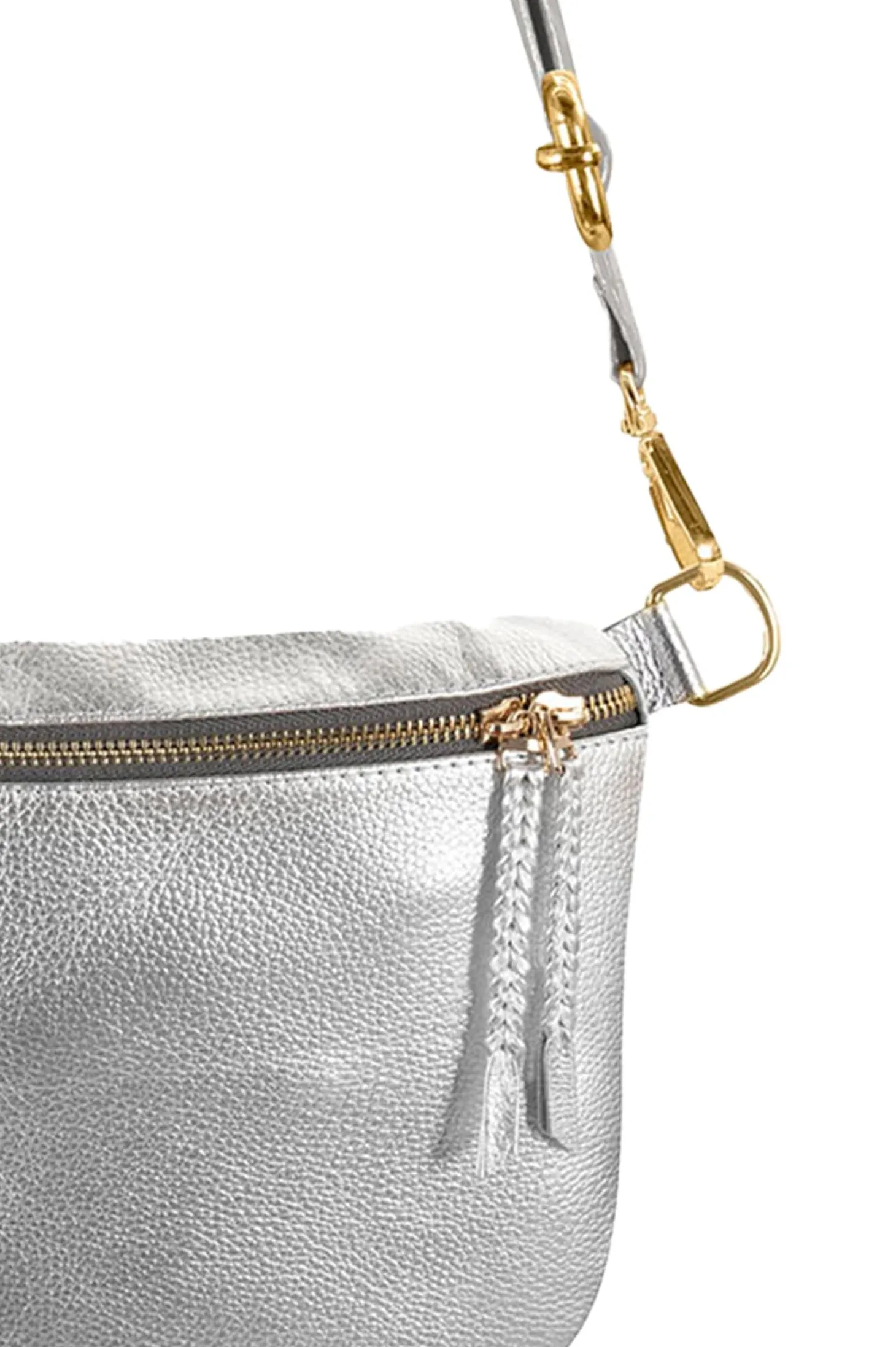Cheap Carolina Ramona Leather Handbag Silver