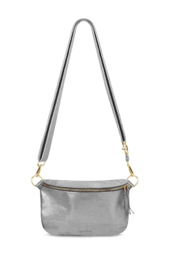 Online Carolina Ramona Leather Handbag Silver Metallic
