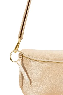 Outlet Carolina Ramona Small Leather Handbag Gold