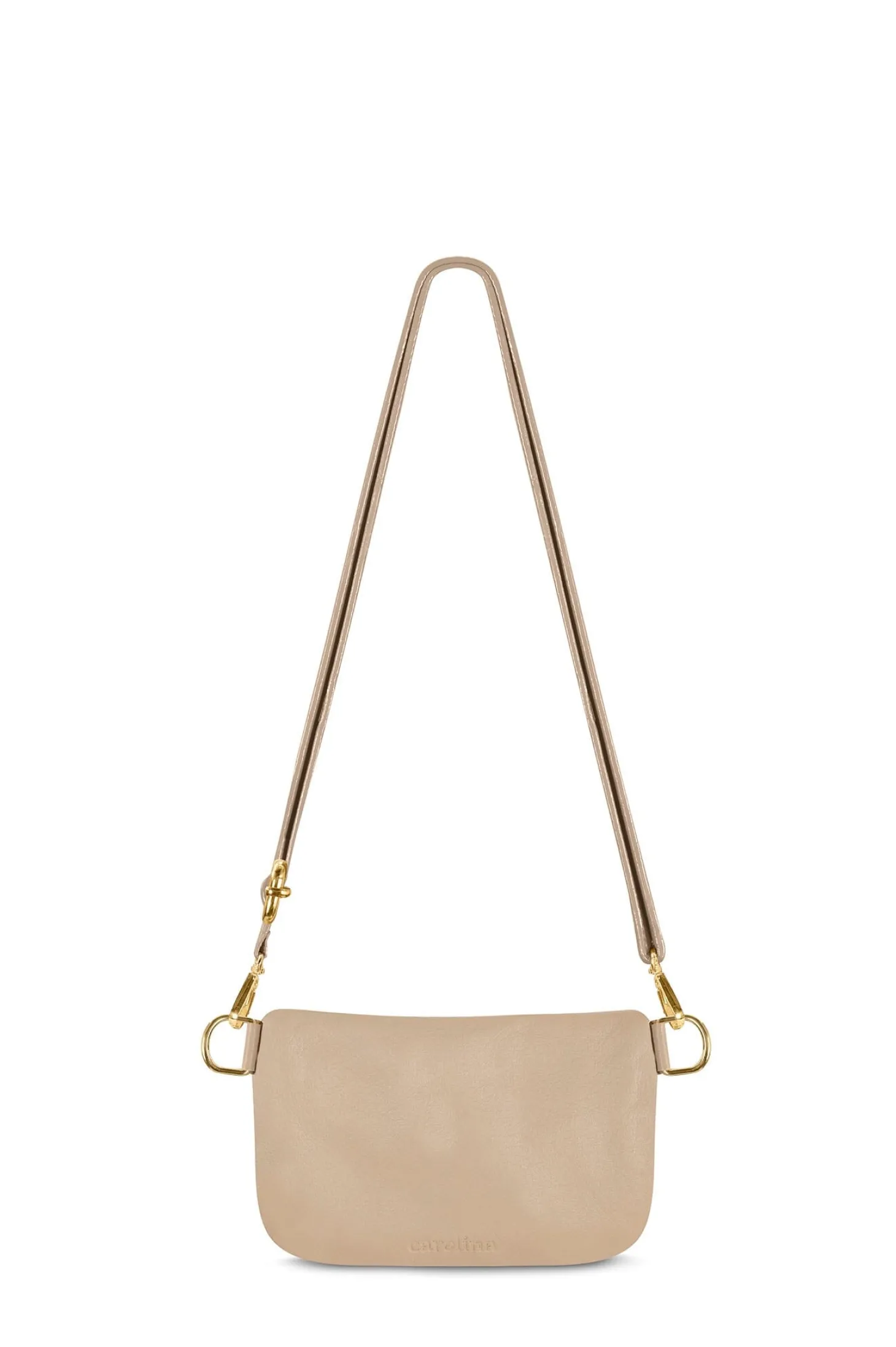 Discount Carolina Ramona Small Leather Handbag Nude