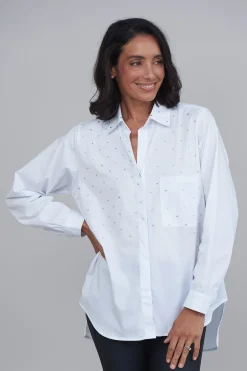 Clearance Carolina Renata White Collared Shirt