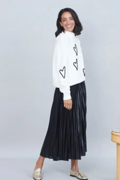 Best Carolina Romila Heart Jumper White
