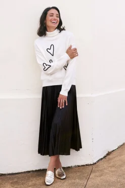 Best Carolina Romila Heart Jumper White