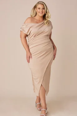Fashion Carolina Roslyn Dress Champagne