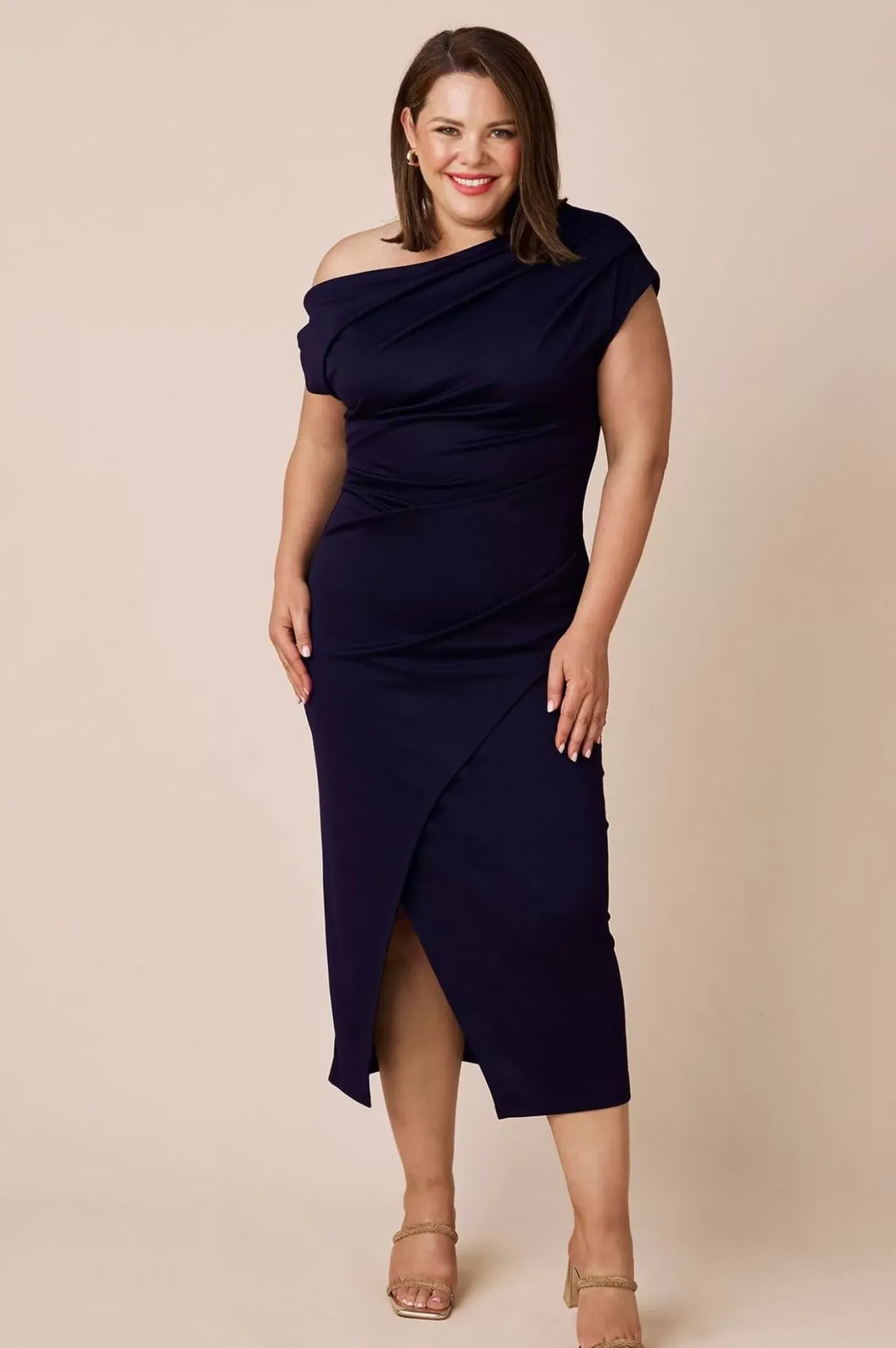 Outlet Carolina Roslyn Dress Navy