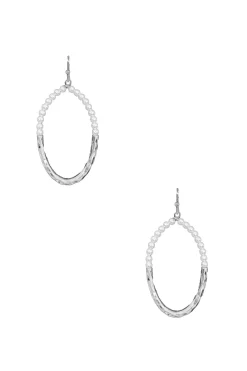Clearance Carolina Ruth Pearl Earrings Silver