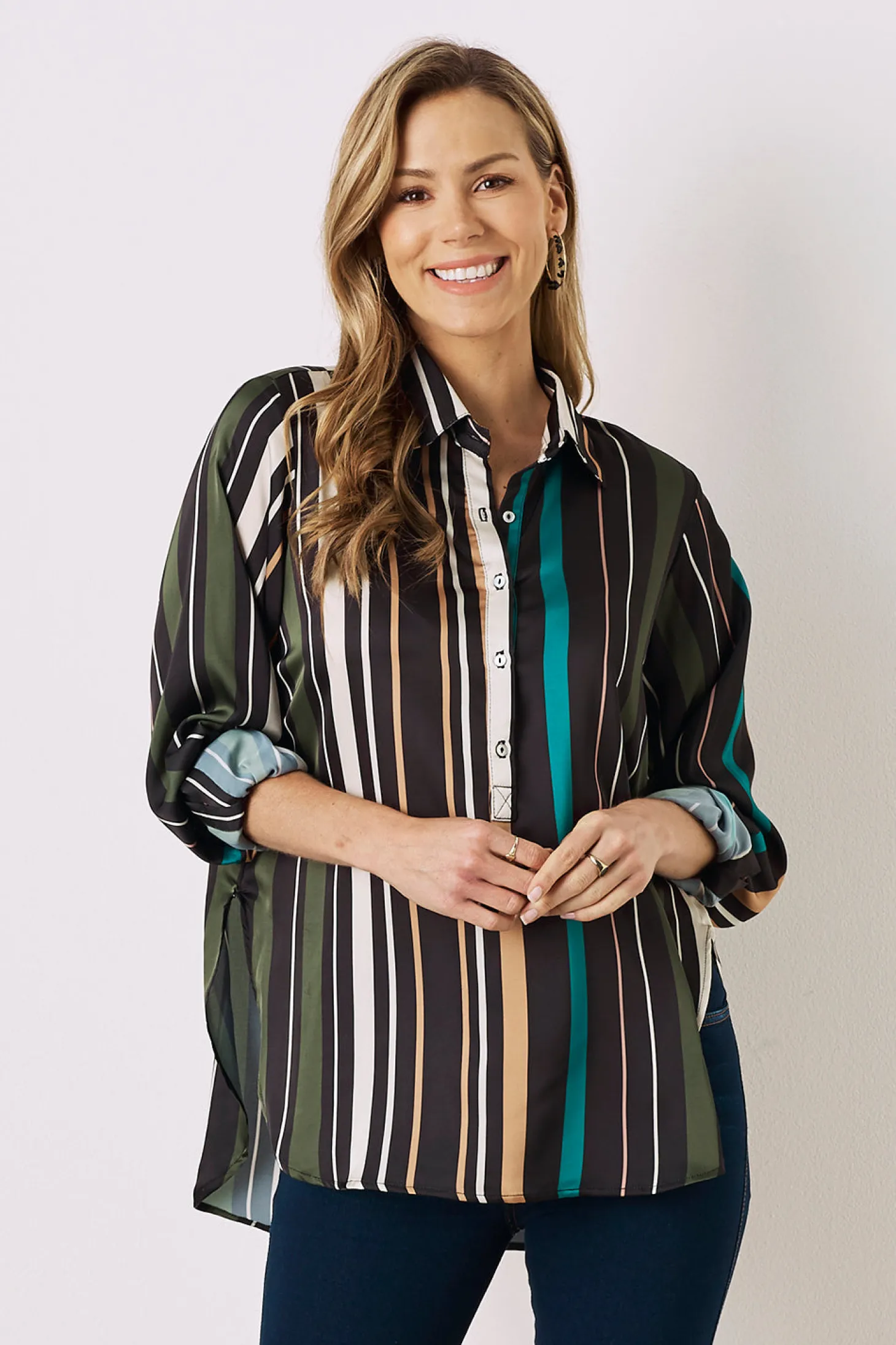 Flash Sale Carolina Sadie Long Sleeve Collared Shirt