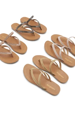 Hot Carolina Samos Slides Black