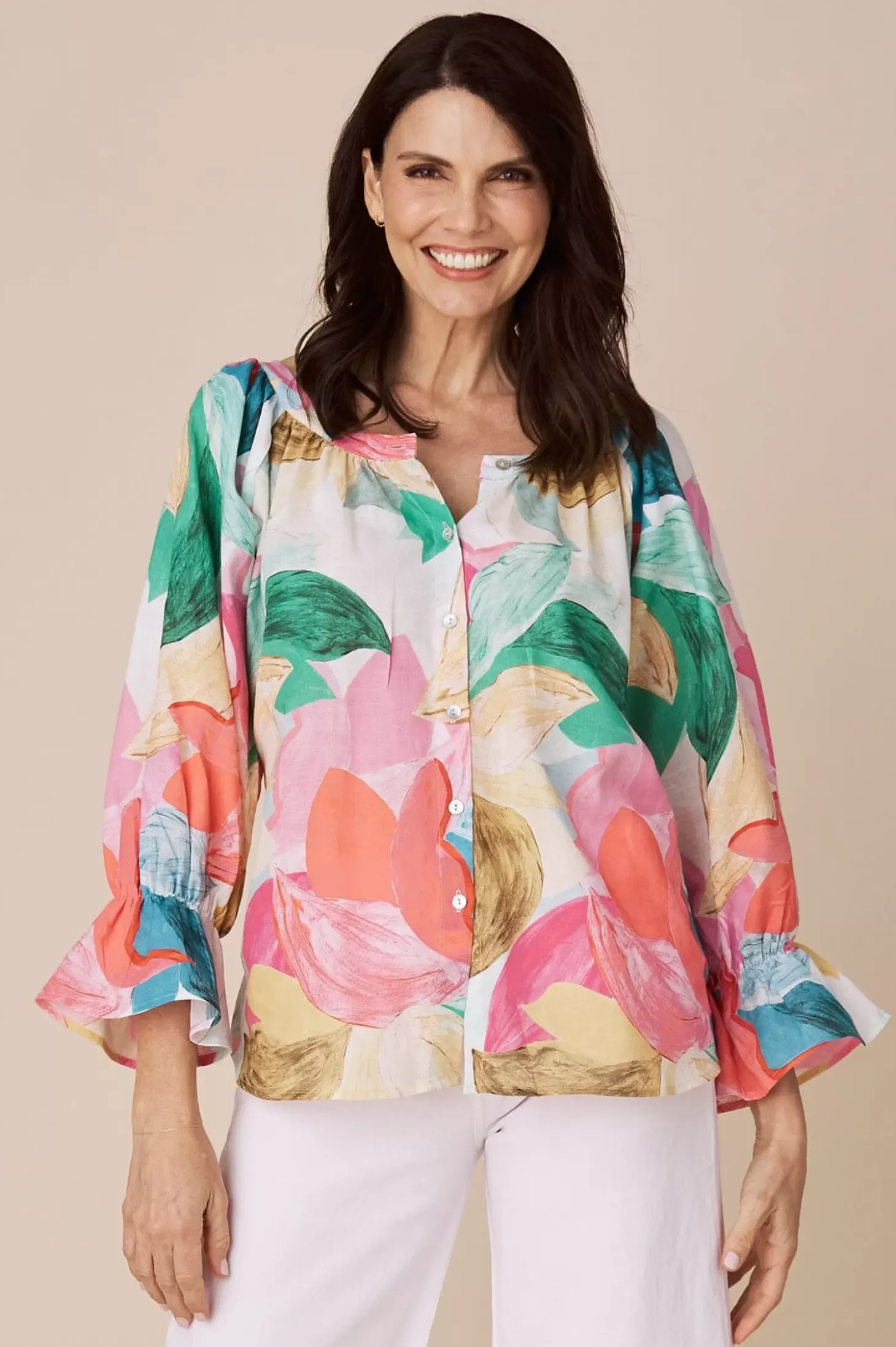 Fashion Carolina Sandra Top in Selena Print