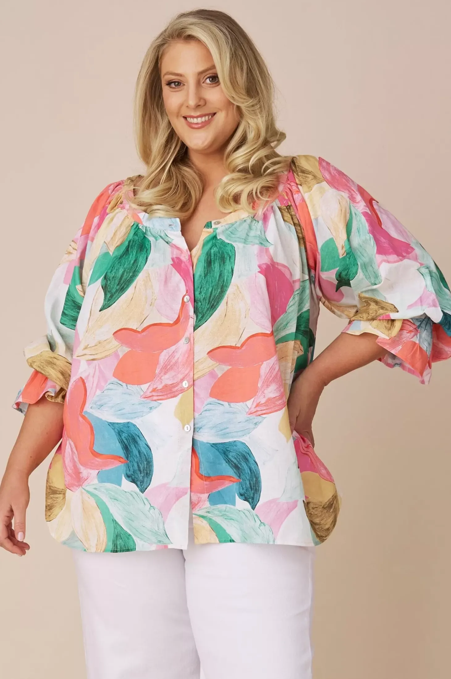 Fashion Carolina Sandra Top in Selena Print