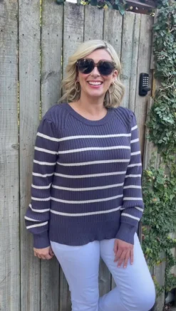 Online Carolina Sarah Sweater Navy and Ivory