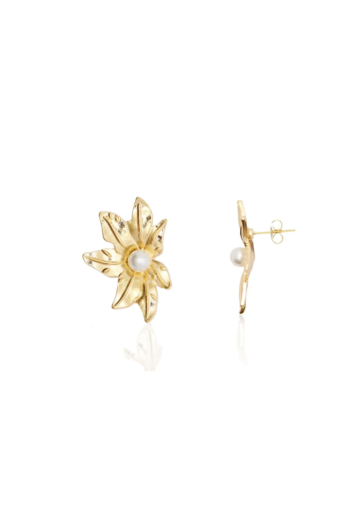 Sale Carolina Selah Floral Earrings Gold