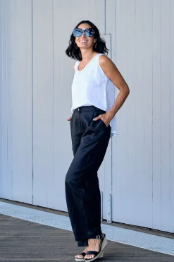 Store Carolina Sharon Linen Pants Black
