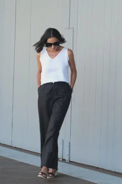 Store Carolina Sharon Linen Pants Black