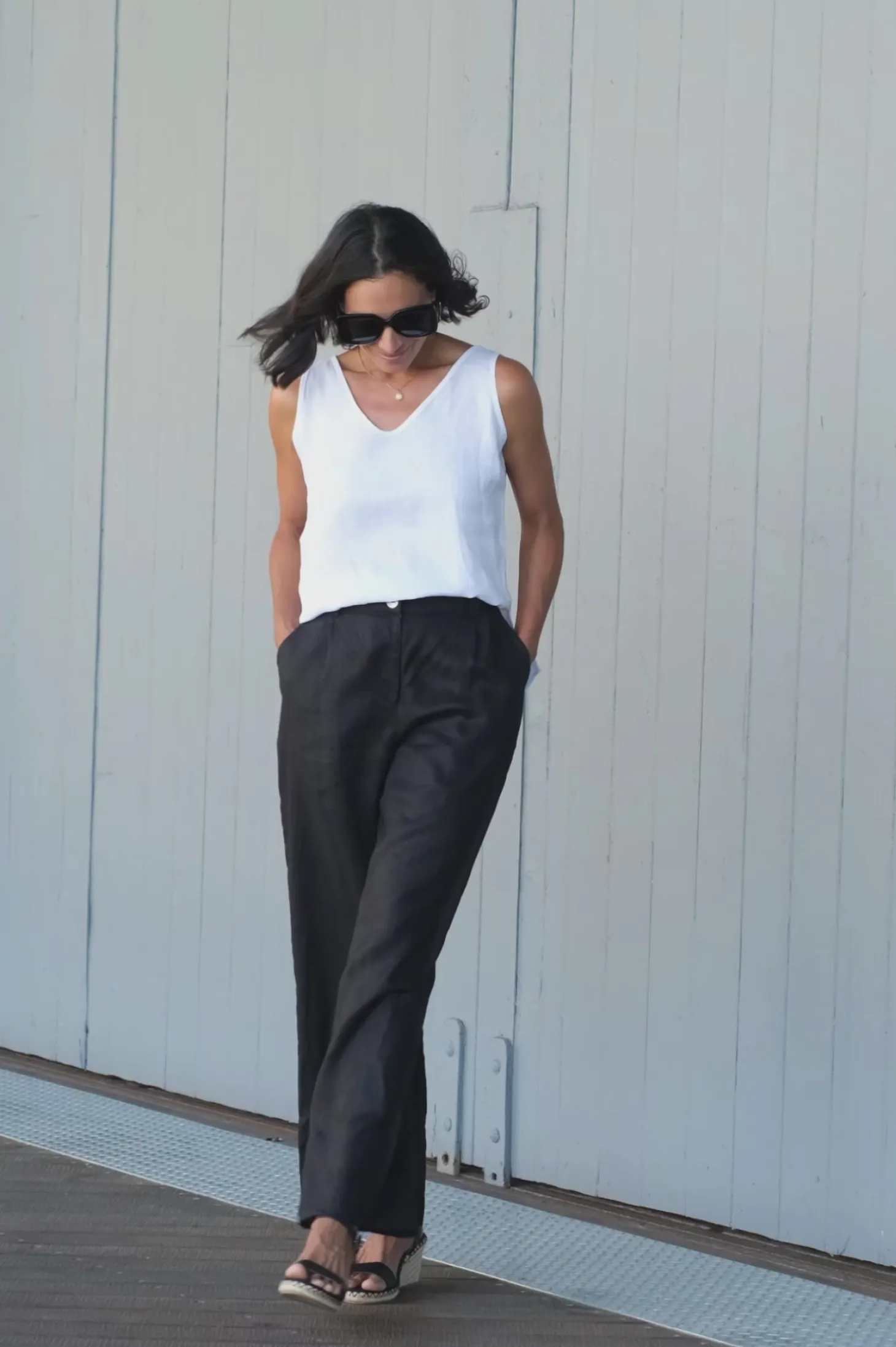 Store Carolina Sharon Linen Pants Black