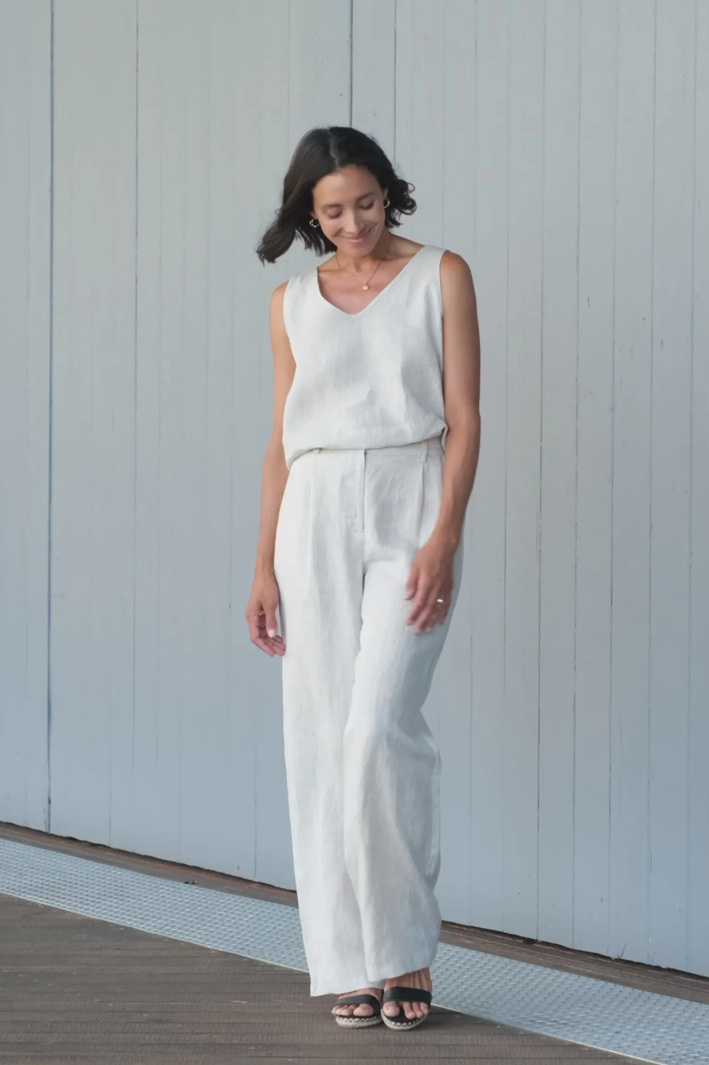 Store Carolina Sharon Linen Pants Oatmeal