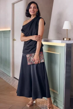 Store Carolina Sloane Wide Leg Pants Black-Pre Order
