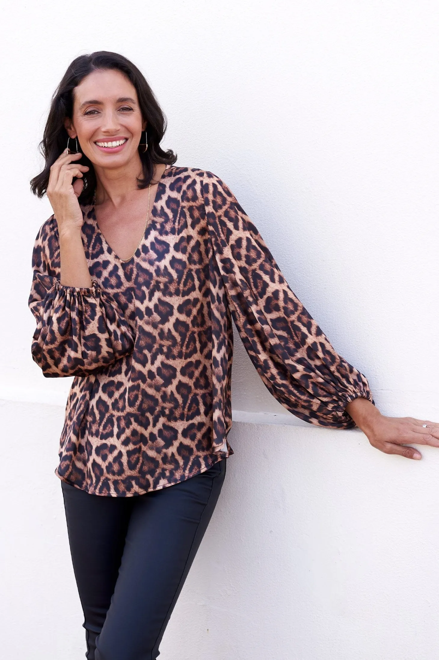 Store Carolina Sovana Long Sleeve Top in Anika Print