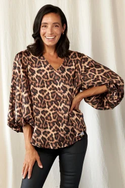 Store Carolina Sovana Long Sleeve Top in Anika Print