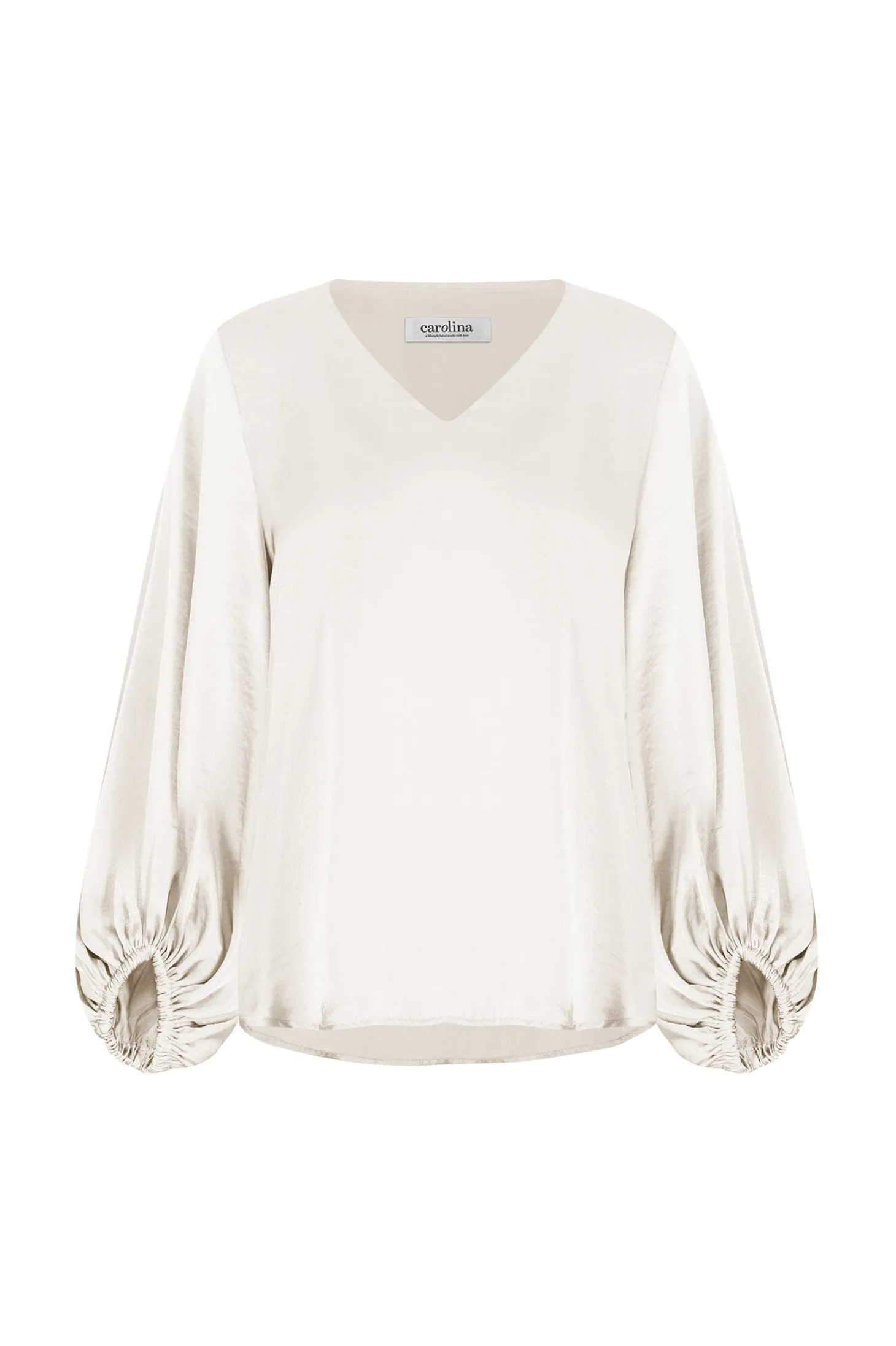 Online Carolina Sovana V-Neck Long Sleeve Top Light Gold