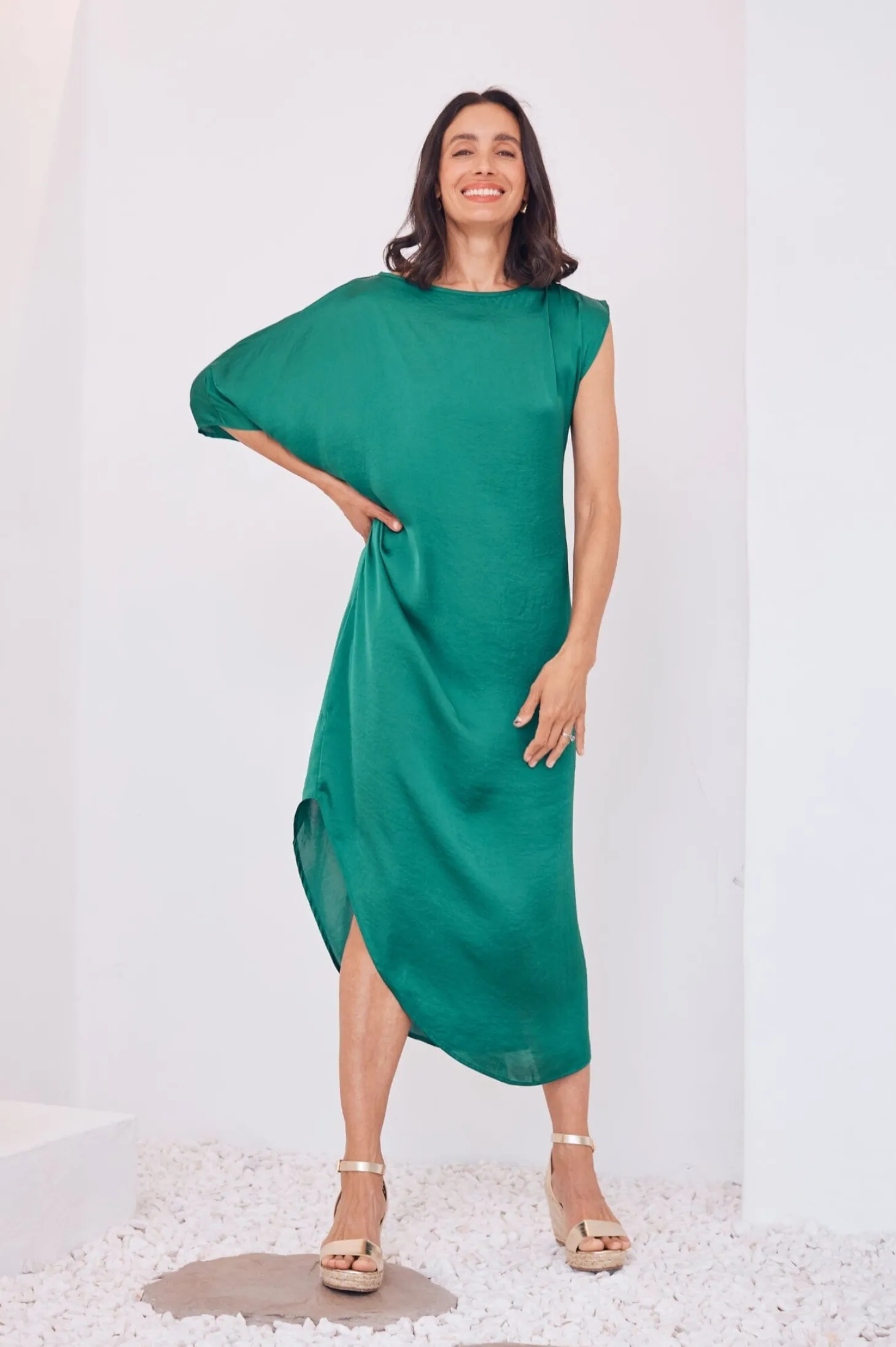 Best Sale Carolina St Tropez Dress Emerald