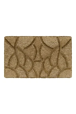 Cheap Carolina Stella Sequinned Clutch Bag Gold