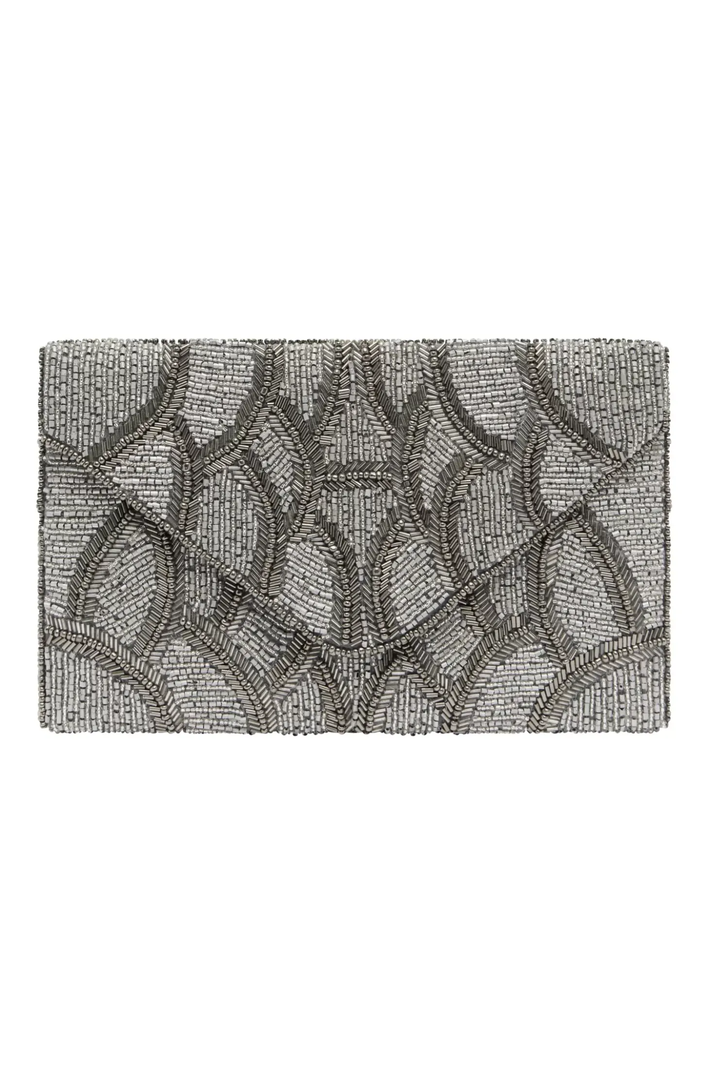 Sale Carolina Stella Sequinned Clutch Bag Silver