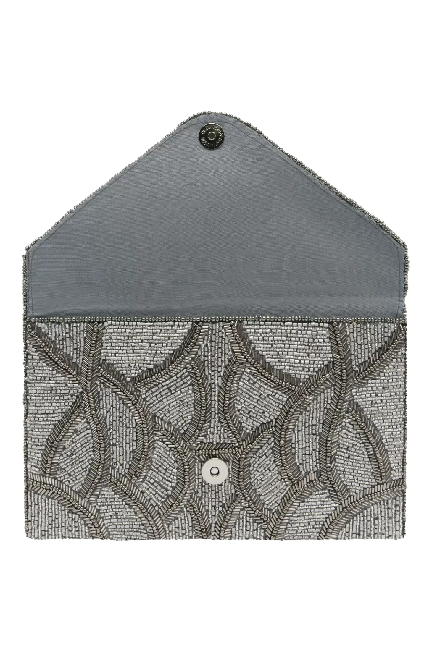 Sale Carolina Stella Sequinned Clutch Bag Silver