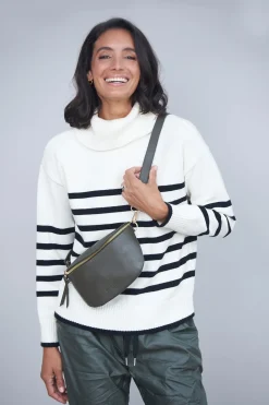 Flash Sale Carolina Tamara Striped Jumper Ivory & Black