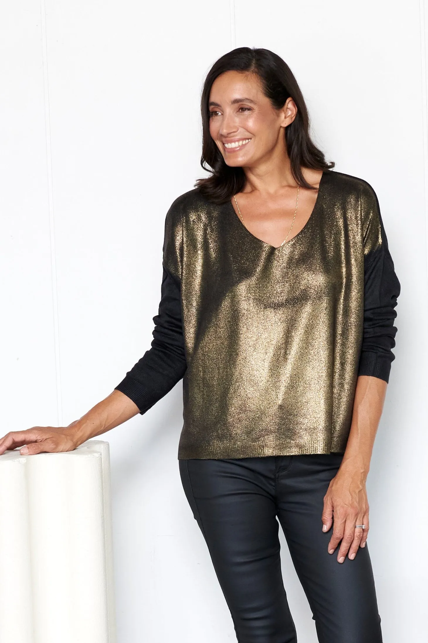 Online Carolina Teagan Shimmer Jumper Black
