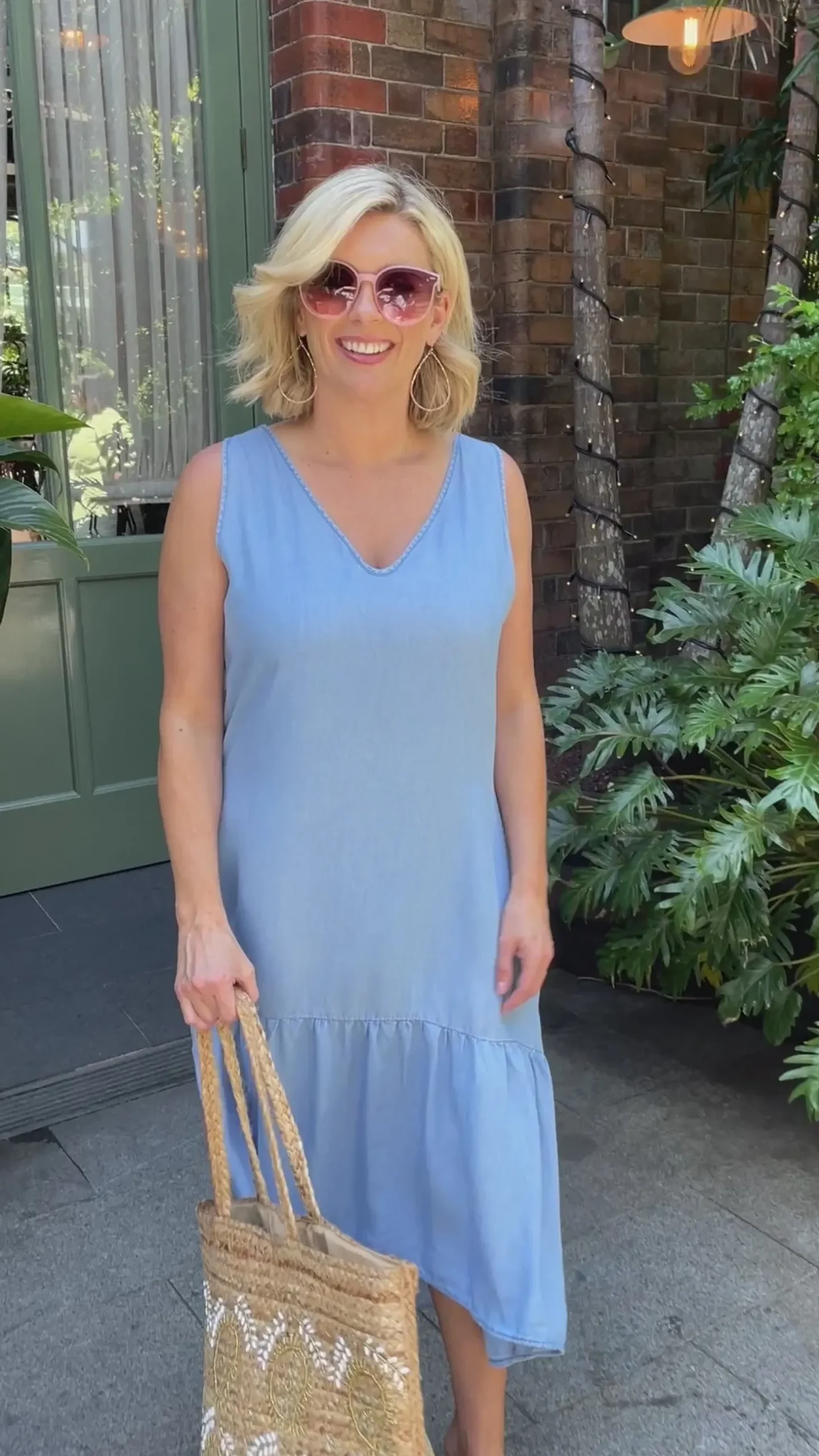 Store Carolina Terra Sleeveless Tencel Dress
