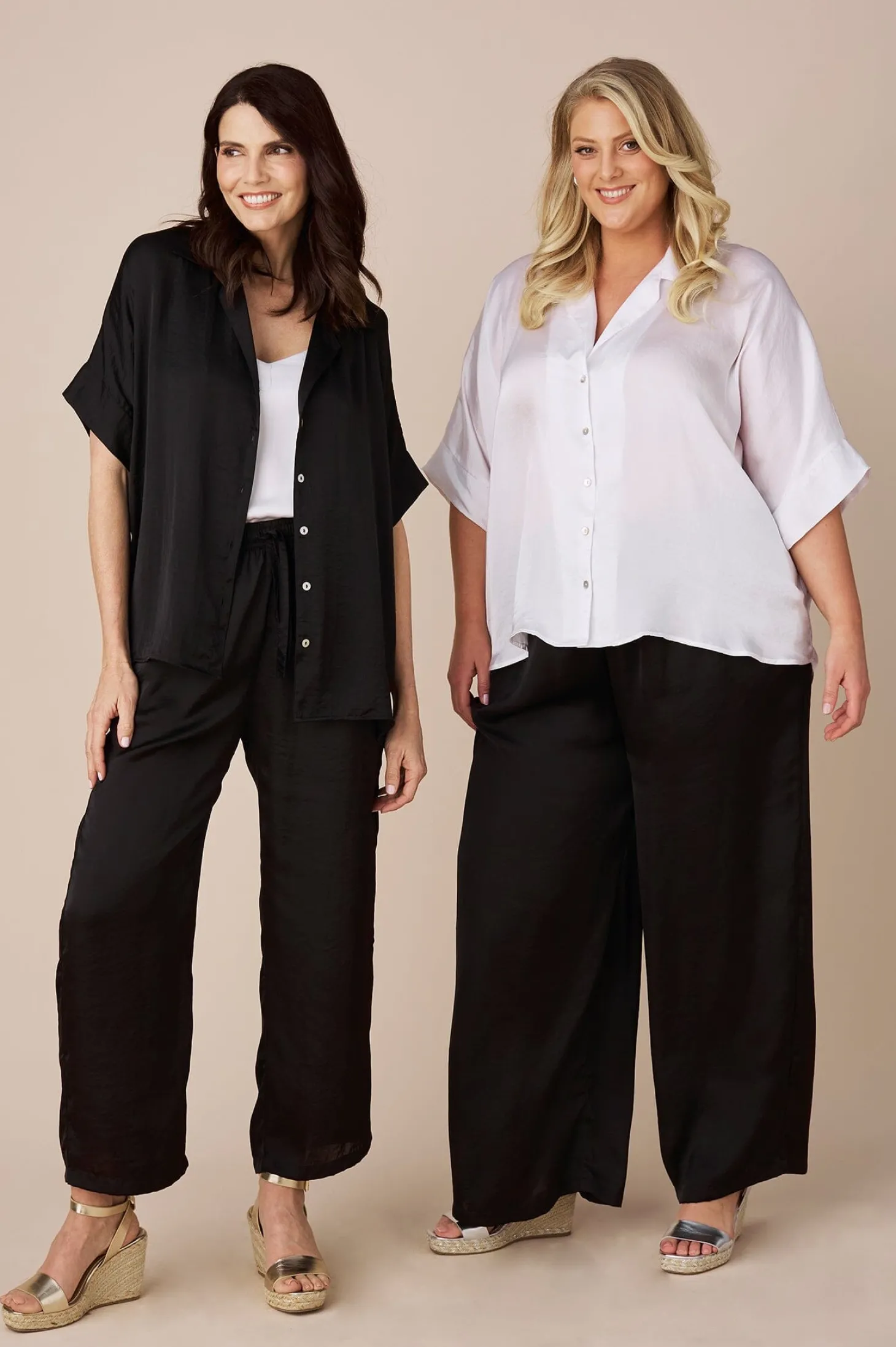 Outlet Carolina Tory Short Sleeve Collared Shirt Black