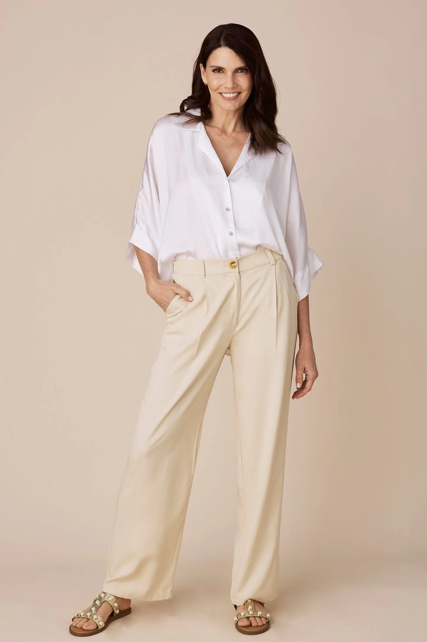 Store Carolina Tory Short Sleeve Collared Shirt White