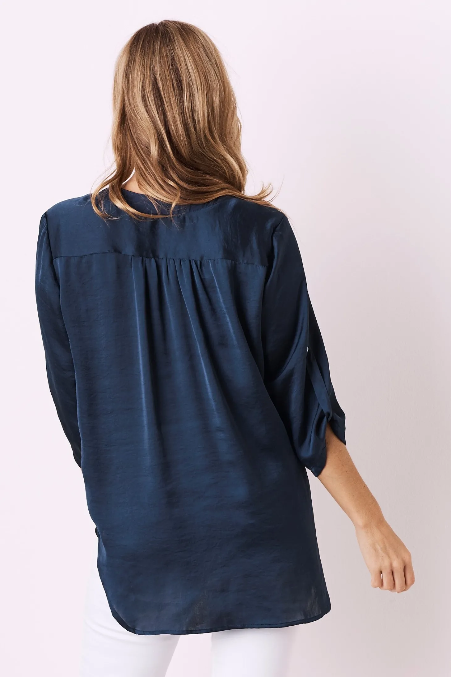 Clearance Carolina Tuscany Mid Sleeve Top Navy