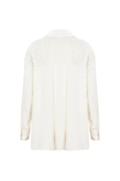 Flash Sale Carolina Wendy Long Sleeve Collared Shirt Ivory