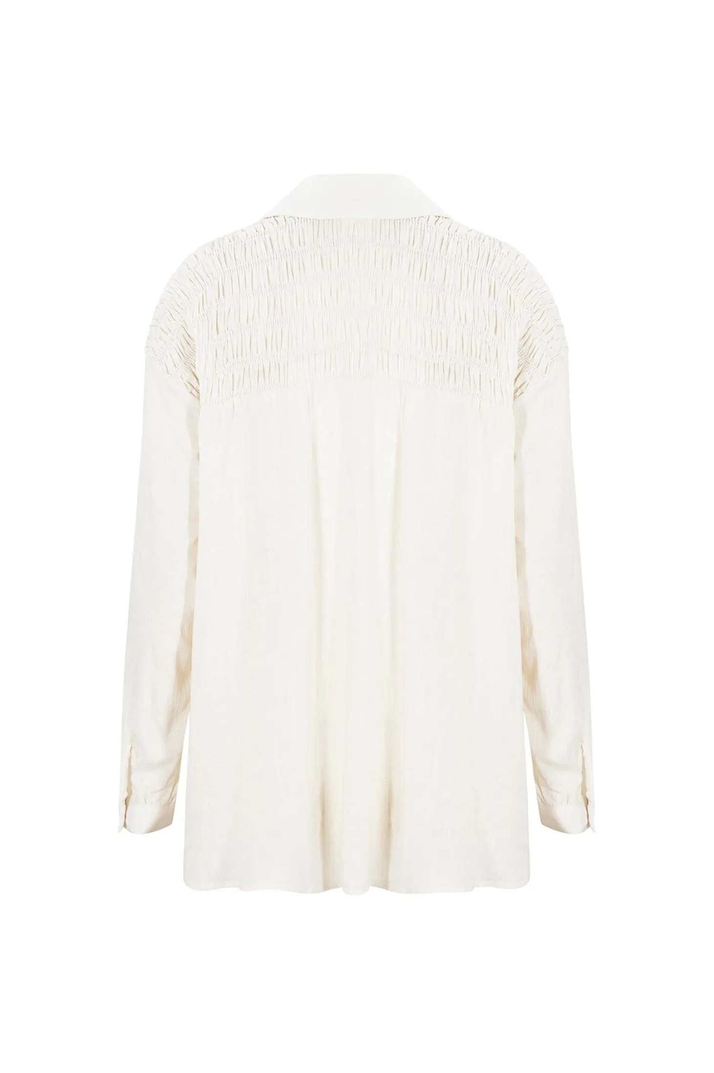 Flash Sale Carolina Wendy Long Sleeve Collared Shirt Ivory