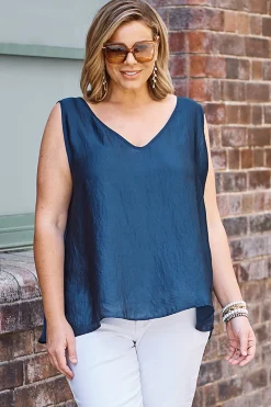 Online Carolina Zoe Sleeveless Top Navy