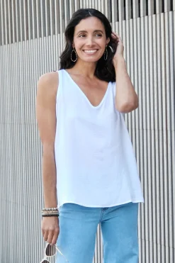 Cheap Carolina Zoe Sleeveless Top White