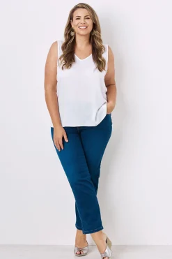 Cheap Carolina Zoe Sleeveless Top White