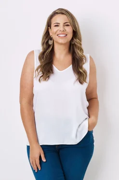 Cheap Carolina Zoe Sleeveless Top White