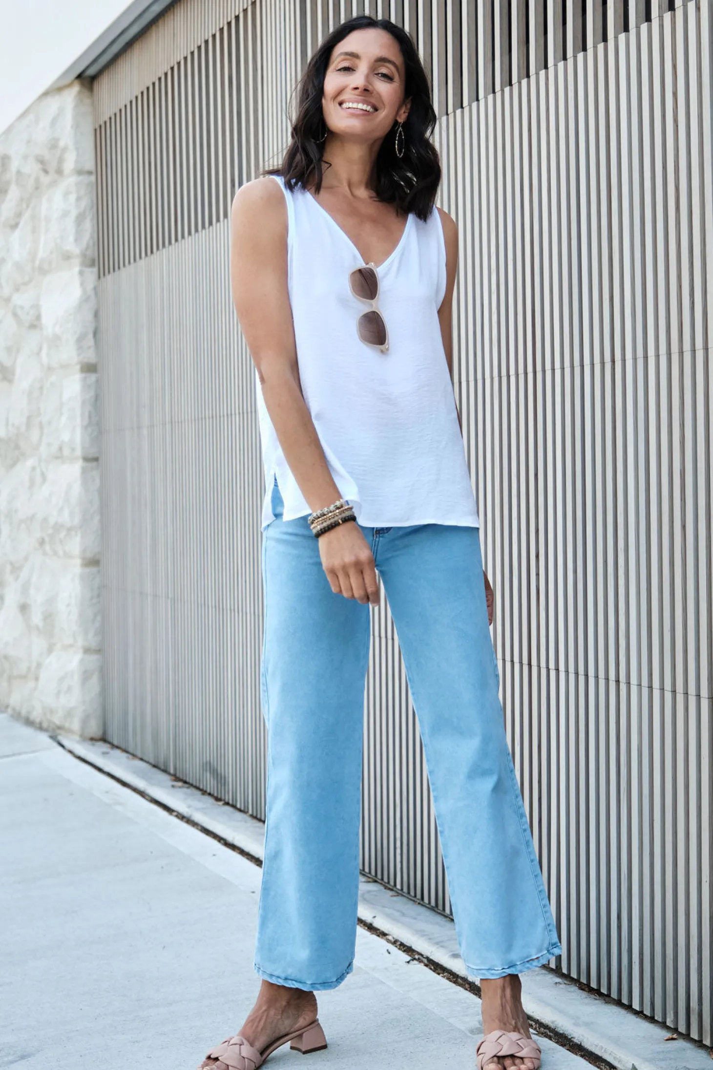 Cheap Carolina Zoe Sleeveless Top White